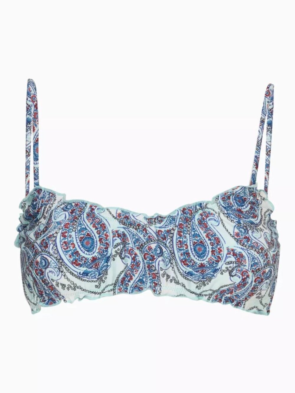New! Frankie's Bikinis Paradiso Paisley Arabelle Shine Bikini Top S 39308